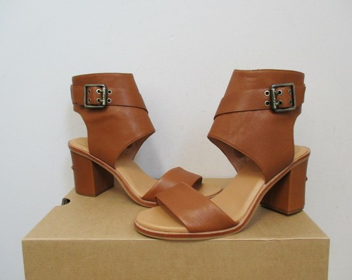 UGG scarpa sandalo donna CLAUDETTE TACCO MANDORLA MARRONE 9 5 US NUOVO CON ETICHETTE $130 MSRP