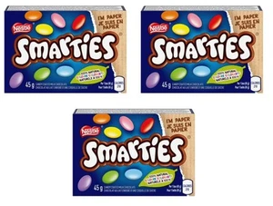 Nestle Smarties Candy Coated Milk Chocolate Carton, 45g (3 Pack) - Picture 1 of 6