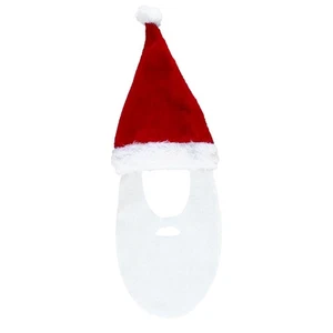 Creative Santa Hat Christmas Hat with Beard Party Costume Santa Accessories - Picture 1 of 12