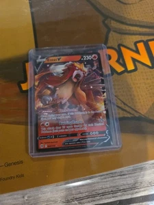Entei V 022/172 Ultra Rare Pokemon Sword & Shield Brilliant Stars - Picture 1 of 2