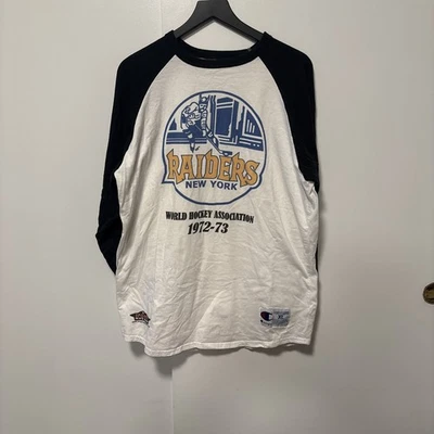 NEW YORK RAIDERS WHA Champion Retro Commemorative 1972-73 Raglan T Shirt Size XL - Image 1 of 4