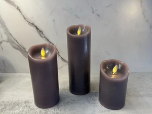 Luminara 3er Set Pflaumenwachs flammenlose Kerzen LED flackernde Flamme Timer getestet  - Bild 1 von 11
