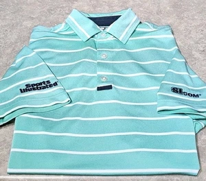 Camisa polo de golf FOOTJOY-verde/blanco a rayas, para hombre SS/3B, logotipo de verano-(M) - Imagen 1 de 3