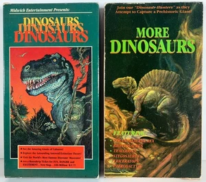 LOT 2 VHS Tapes: Dinosaurs Dinosaurs Dinosaurs & More Dinos (1986/87) Twin Tower - Picture 1 of 24