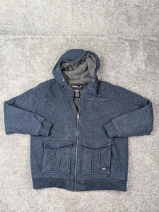 Chaqueta O'Neill Para Hombre Mediana Azul Forrada Sherpa Cremallera Completa Con Capucha Bolsillos Polares - Imagen 1 de 9