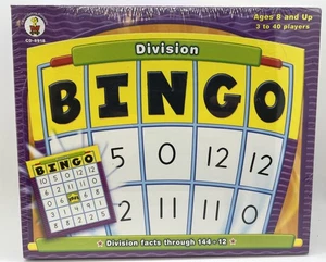 Division Bingo por Carson-Dellosa Publishing Division Facts Through 144/12 ¡NUEVO! - Imagen 1 de 3