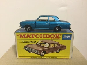 Ford Cortina LESNEY MATCHBOX SUPERFAST MB 25A-3, azul oscuro, en caja - Imagen 1 de 6