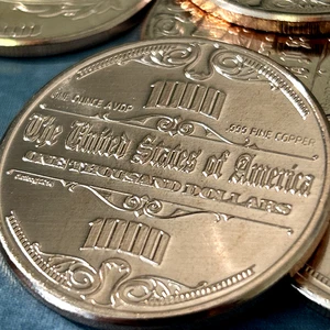$1000 Cleveland Note Token Coin 1 oz Pure Copper (One Coin)-MADE IN THE USA - Picture 1 of 4