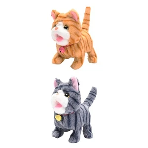 Electric Plush Toy Cat Electric Plush Action Cats Toy Tail Wagging Children's - Picture 1 of 14
