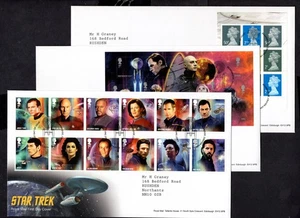 GB - 2020 Star Trek Set, MS e riquadro libretto su 3 copertine primo giorno - Foto 1 di 2