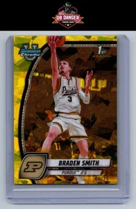 2024-25 Bowman University Chrome Sapphire Braden Smith #12 Gold Refractor /50 - Picture 1 of 2