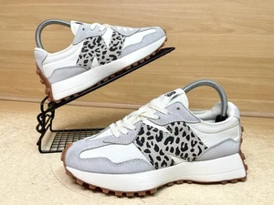 New Balance 327 Trainers - Sea Salt & Animal Leopard Print - Size UK 5 Woman’s - Picture 1 of 18
