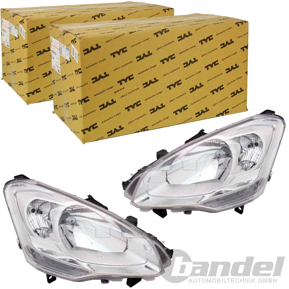 2x TYC H4 SCHEINWERFER LINKS+RECHTS MIT LWR für CITROËN BERLINGO PEUGEOT PARTNER - Bild 1 von 1