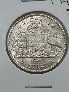 Australian 1942s FLORIN CH UNC - Imagen 1 de 2