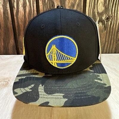 Gorra Golden State Warriors Snapback Camuflada GSW Pro Estándar Lujo Nueva con Etiquetas Nueva Lana Foto 1 de 4
