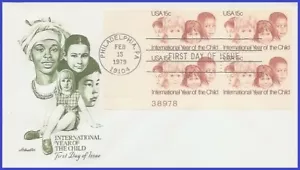 USA5 #1772 U/A ARTMASTER FDC PB4 International Year of the Child - Bild 1 von 1