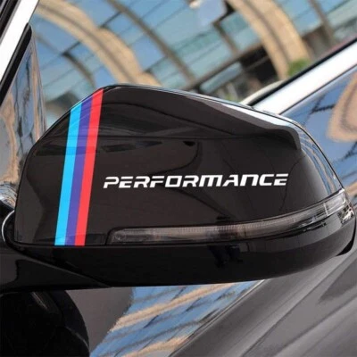 Calcomanía adhesiva de espejo lateral M Performance blanca 2 piezas BMW357 M2M3M4M5 X1X3X4X5X6X7 Foto 1 de 2