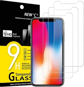 3 Pack Tempered Glass Screen Protector for iPhone 11 Pro and iPhone X iPhone - Picture 1 of 8