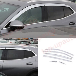 For Buick Envision 2021-23 Chrome Window Visor Vent Sun Rain Deflector Guard 6x - Picture 1 of 5