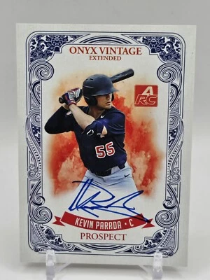 2021 Onyx Vintage Extended Kevin Parada Rookie RC Auto /400 #EA-KP New York Mets - Image 1 of 2