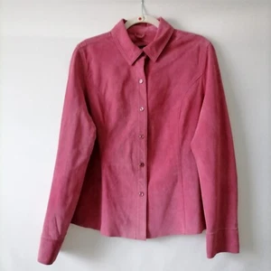 Bernardo Womens Pink Long Sleeve Collared Button up Shacket Jacket Size 12 - Picture 1 of 6
