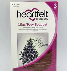 Juego de estampillas de ramo lila y posey Heartfelt Creations Life Is Good Flowers primavera - Imagen 1 de 4