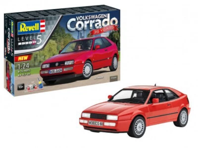 KIT MODELLINO AUTO STATICO REVELL VW CORRADO ROSSO MODELLISMO SCALA 1:24 - Immagine 1 di 4
