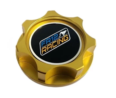 GOLD FR12 RACING BILLET RACING ENGINE OIL FILLLER CAP FOR YARIS VIOS SCION JDM - Image 1 of 4