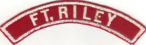 BOY SCOUT FT. RILEY MILITARY BASE RED & WHITE HALF STRIP 1/2MBS - Picture 1 of 1