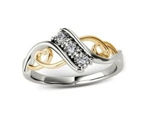 Brillant 3 Steine echt CZ Ring Gr. 7 - Bild 1 von 4