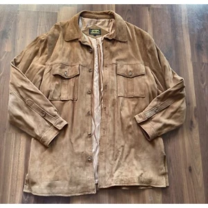 Vintage Eddie Bauer Lammwildleder Hemdjacke mit Knöpfen Große 90er - Bild 1 von 8