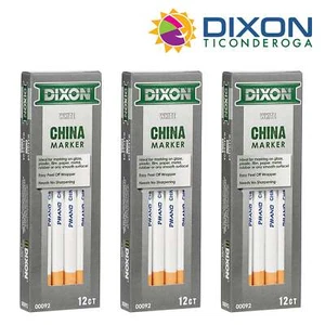 Dixon Phano China Markers, White (X00092) Pack Size: 36 Markers (3 doz) - Picture 1 of 1