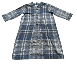 Burberry Girls' Check Print Light Blue Tunic Shirt Dress Size 16Y/140 Cm - Picture 1 of 12