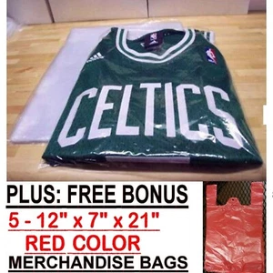 200-Clear 12" x 15" Poly T-Shirt / Apparel Plastic Bags 2" Flap Lock Packaging - Picture 1 of 4