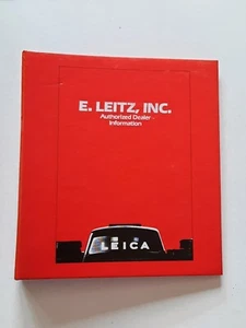 Leica E. Leitz, Inc Vertragshändlerinformationen roter Ordner KOSTENLOSER VERSAND - Bild 1 von 4