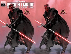 STAR WARS: HIDDEN EMPIRE #1 Mike Mayhew Studio Variante A & B Darth Maul Sig Coa - Bild 1 von 2