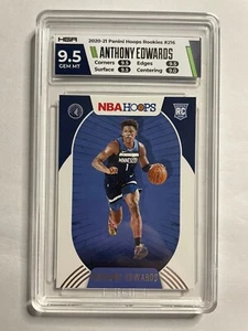 Anthony Edwards HGA 9.5 Gem 2020-21 NBA Hoops #216 RC ROOKIE - Picture 1 of 2