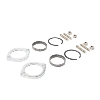 Exhaust Flange Install Kit Pair Flanges Gaskets Nuts Washers For Harley Big Twin - Image 1 of 4