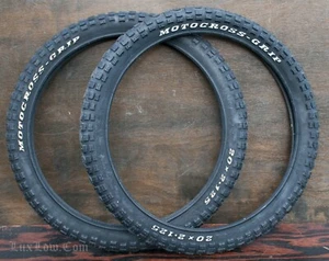 20" x 2.125" Old School BMX Motocross-Grip TIRES Vintage Schwinn Scrambler Bike - Picture 1 of 8