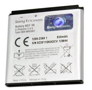 NEW Genuine Sony Ericsson BST-38 Battery W995i W980i K770i K850 S302 W706i F100