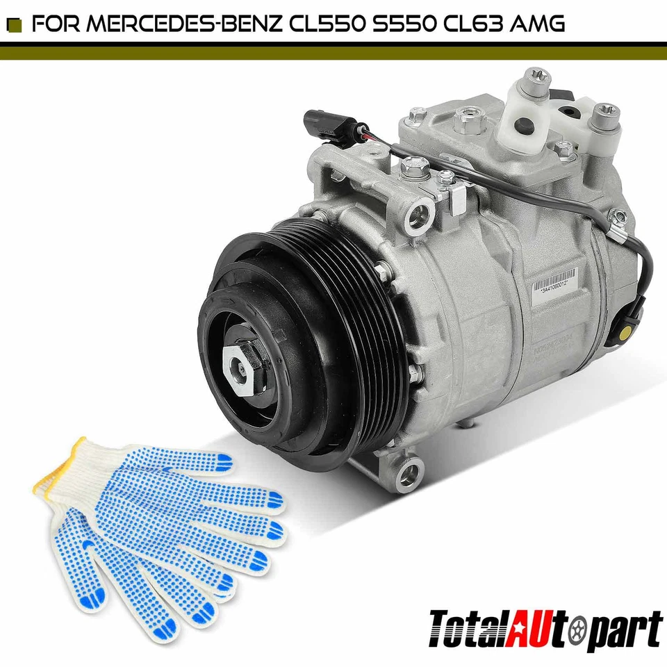 New AC A/C Compressor for Mercedes-Benz CL550 CL63 AMG ML63 AMG R63 AMG S63 AMG - Image 1 of 4