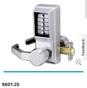 Kaba Ilco L1031-LH Left Handed Mechanical Combination Passage - Chrome - Picture 1 of 2