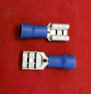 POWER FIRST® 4FRJ2 Female .250" Quick Disconnect Blue Vinyl 16-14 AWG [Pkg-100] - Picture 1 of 4
