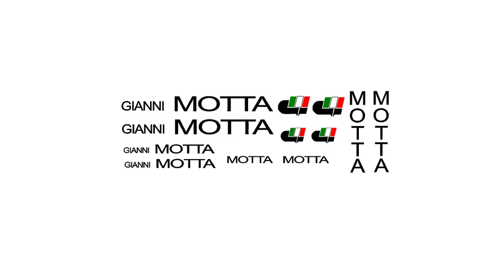 adesivi bici - 12 adesivi Gianni Motta- stickers Motta