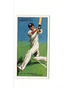 1930 Player's Cigarettes Cricketers 1930 WALTER HAMMOND #21    [NrMt-Mint]