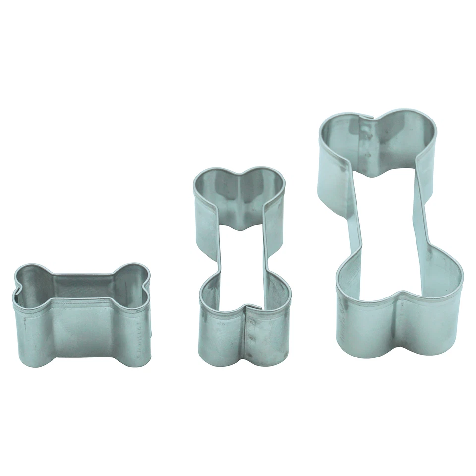 Ausstecher 3er Set Knochen 3/4,5/6cm Ausstechformen Hundekeksform Keksausstecher - Bild 1 von 1