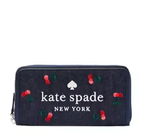 Cartera Continental KATE SPADE Ella Denim Grande Cereza Azul Multicolor K6151 - Imagen 1 de 4