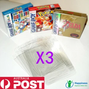 3 x Game Boy / Color / Advance Game Box Protectors | Thick Clear Display Cases - Picture 1 of 7