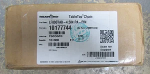 😍NEW REXNORD TABLE TOP CHAIN 4.5INCHES 10F MODEL LF880TAB-4.5 PA-PIN - Picture 1 of 3