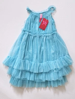 Vestido Stella NUEVO NUEVO CON ETIQUETAS 6X Turquesa Tul Brillo SR1-470 Foto 1 de 3